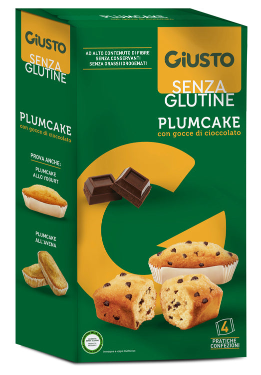 Giusto senza glutine plumcake con gocce di cioccolato 160 g