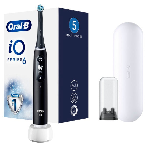 Oral-b io 6 black spazzolino elettrico + 2 refill