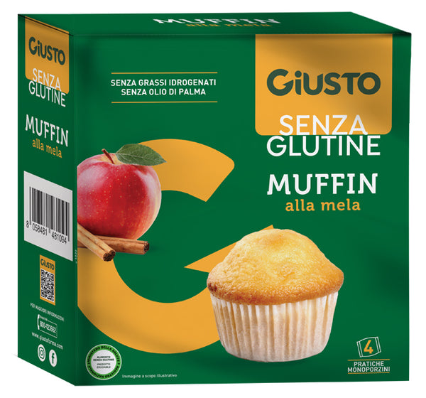 Giusto senza glutine muffin alla mela 4 pezzi da 50 g