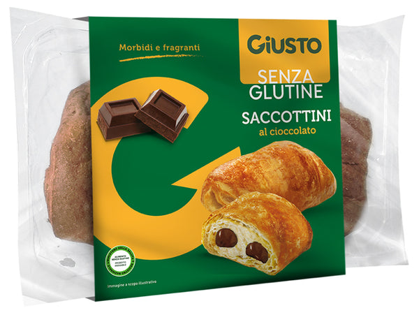 Giusto senza glutine saccottini cioccolato 4 pezzi da 80 g