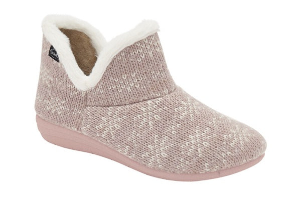 SCHOLL - Creamy bootie pantofola in tessuto dusty pink 38