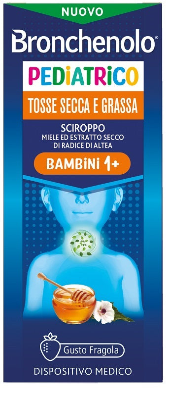 BRONCHENOLO - Sciroppo Pediatrico Tosse Secca e Grassa gusto fragola - 120 ml