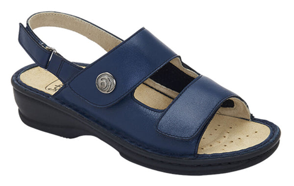 SCHOLL - Emilia elastic sandal sandali in pelle navy blue 40