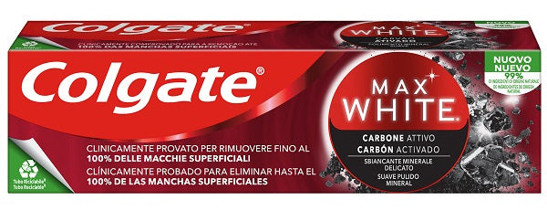 Colgate max white expert white carbon dentifricio 75 ml