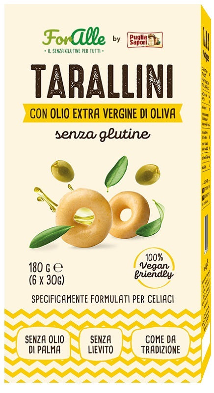 Foralle tarallini senza glutine olio extra vergine d'oliva 6 bustine da 30 g