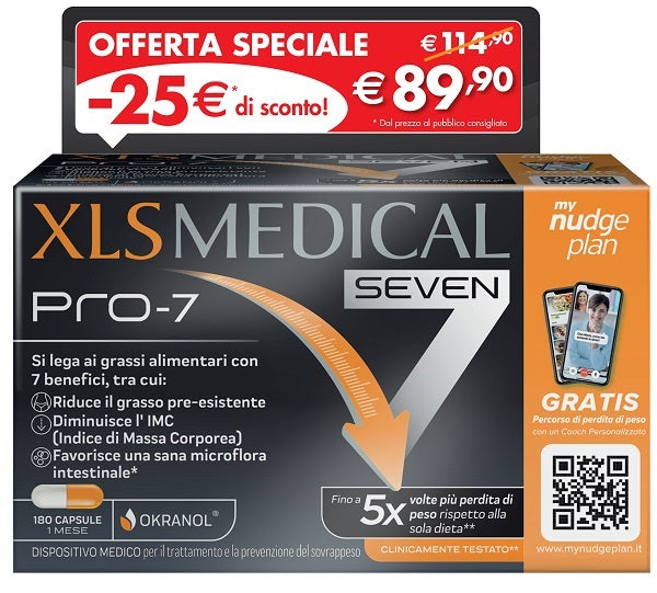 XLS medical pro 7 suplemento adelgazante 180 cápsulas precio reducido