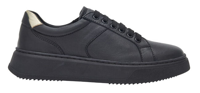 SCHOLL Brooklyn laces sneakers in pelle black 37