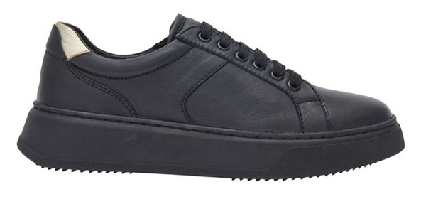 SCHOLL Brooklyn laces sneakers in pelle black 38