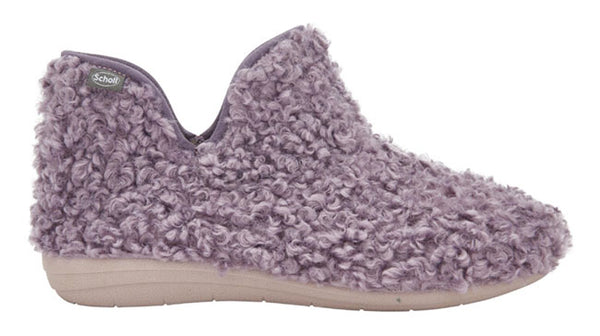 SCHOLL - Maddy bootie pantofola in pelliccia sintetica curly lilla 38