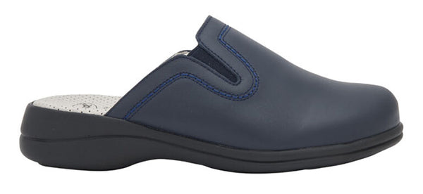 New toffee leather ciabatta woman navy blue 37