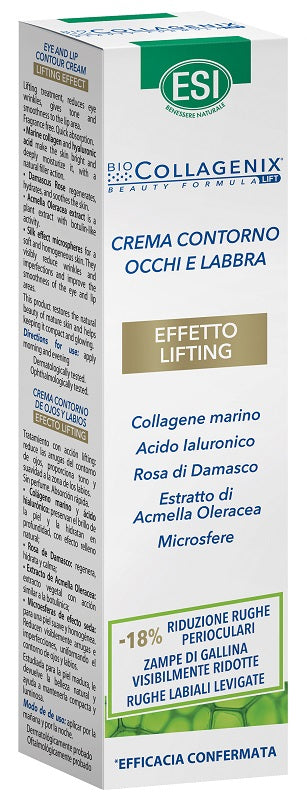 Esi biocollagenix crema contorno occhi labbra effetto lifting 15 ml