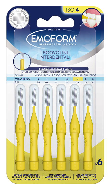 Emoform scovolino iso 4 giallo 6 pezzi